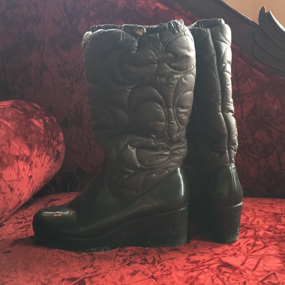 Authentic Coach Rain/Snow boot wedge S7